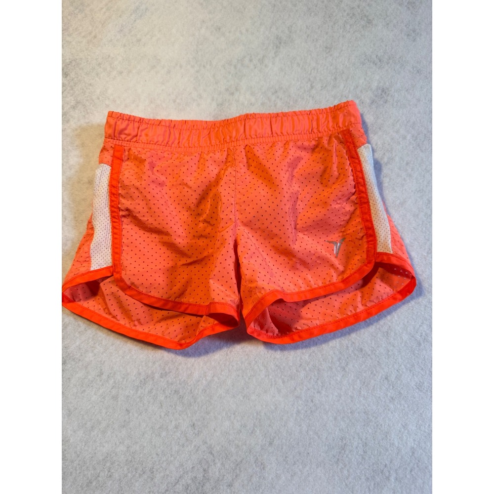 Old Navy Active Girls XS 5 Neon Orange Mesh Running Athletic Shorts 0234